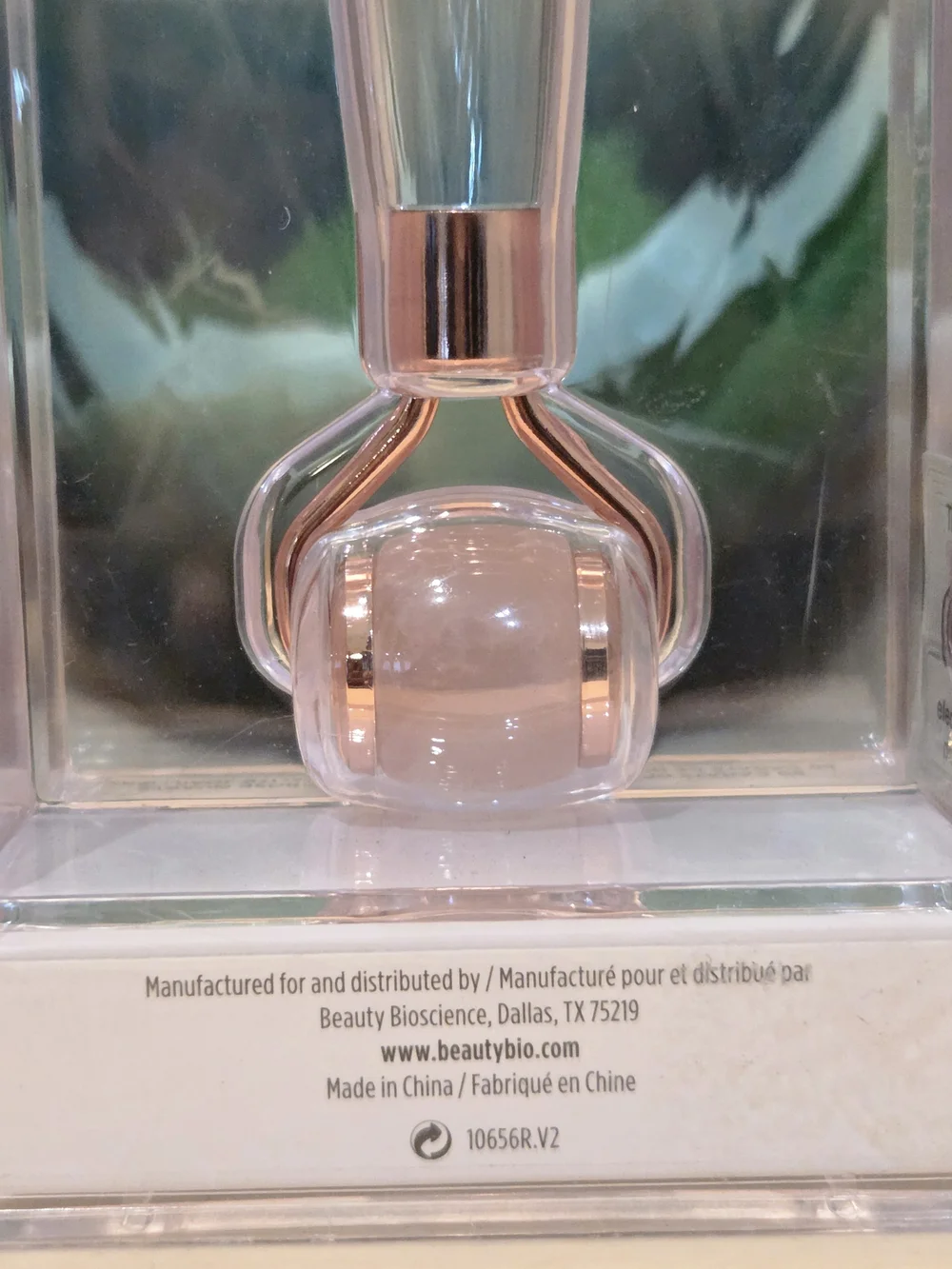 BeautyBio Rose Quartz Crystal Roller Depuffing Face Eye & Body Roller New
